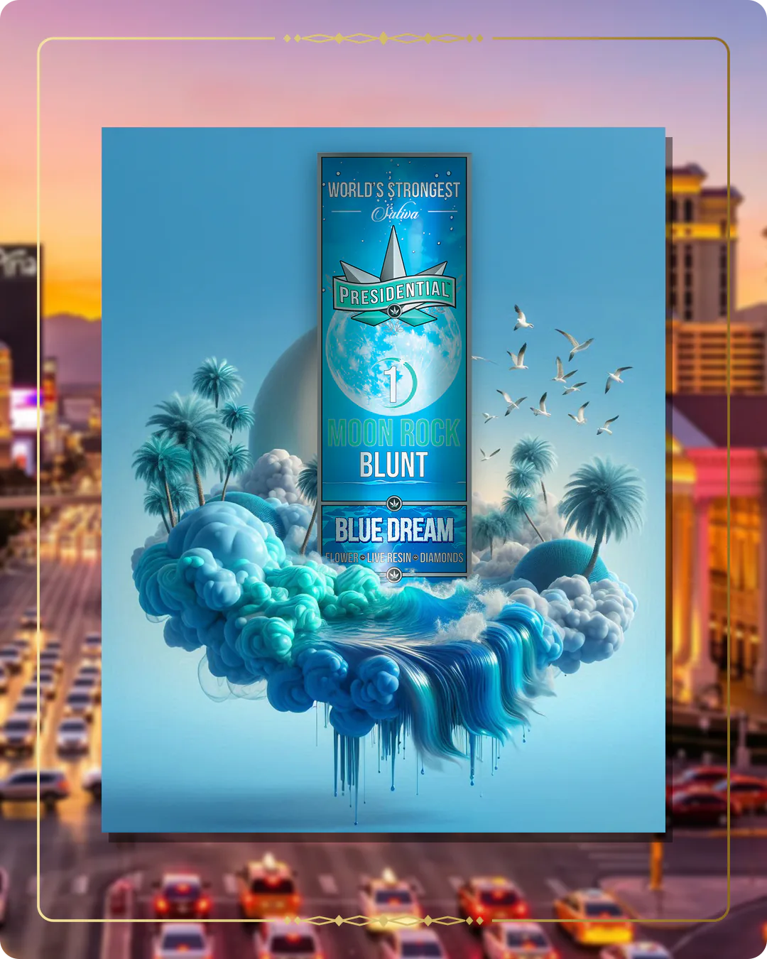 Blue Dream Presidential blunt variant 2 for the Nevada Gold page