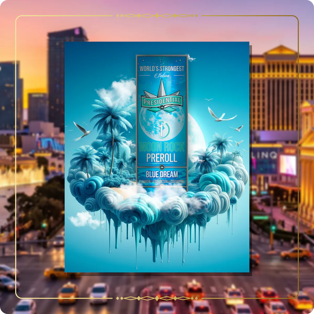 Blue Dream Presidential pre-roll variant 2 for the Nevada retailers page