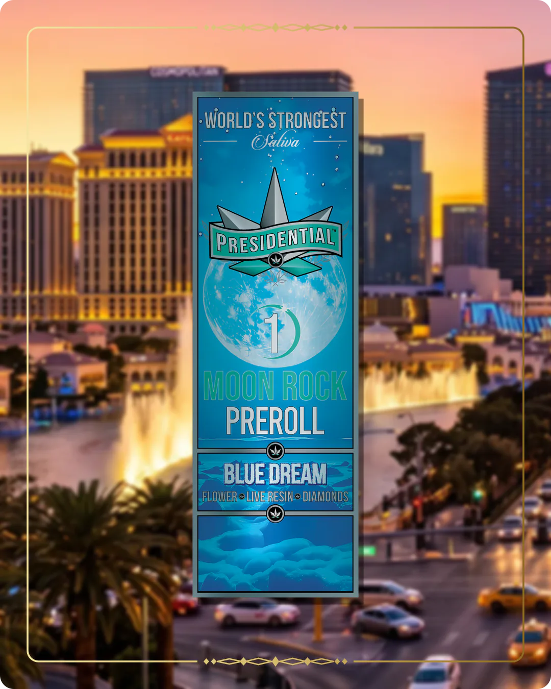 Blue Dream Presidential pre-roll for the Nevada home collection