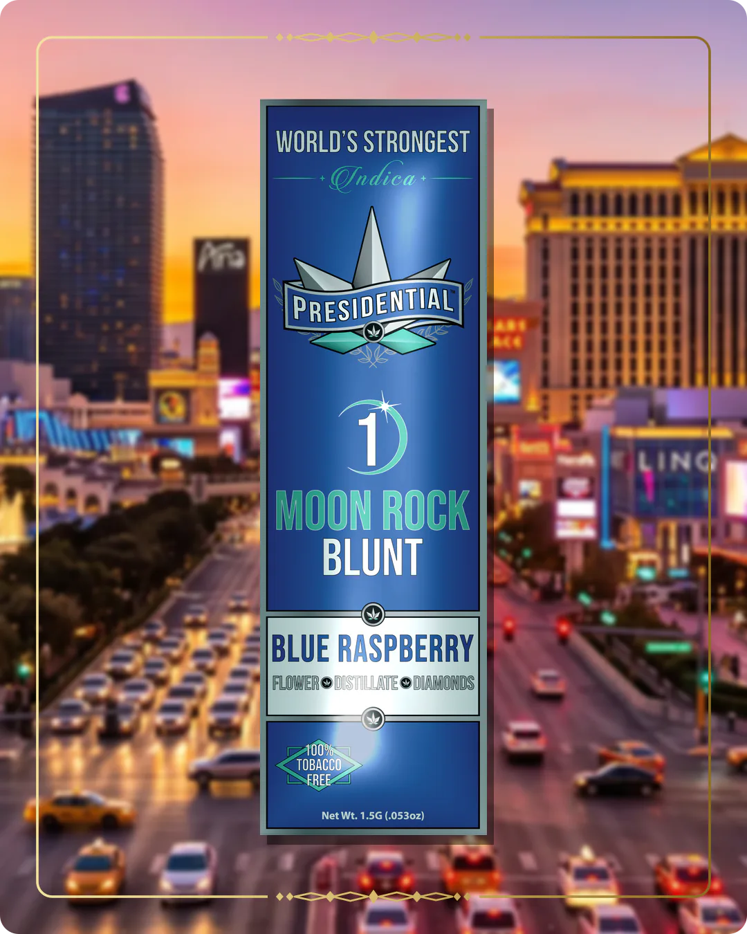 Blue Raspberry Presidential blunt variant 2 for the Nevada Silver page