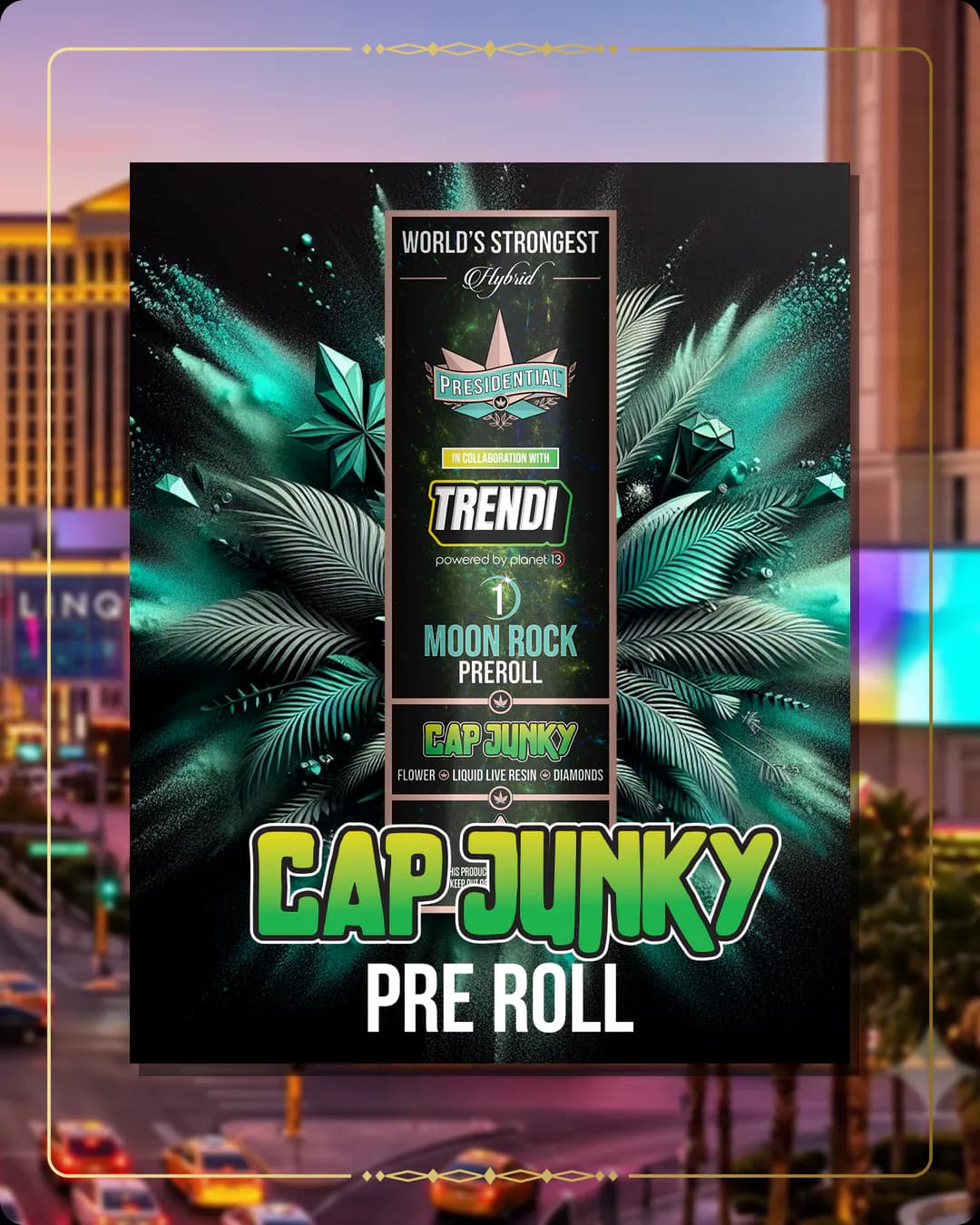 Cap Junky Presidential pre-roll for the Nevada pre-rolls page
