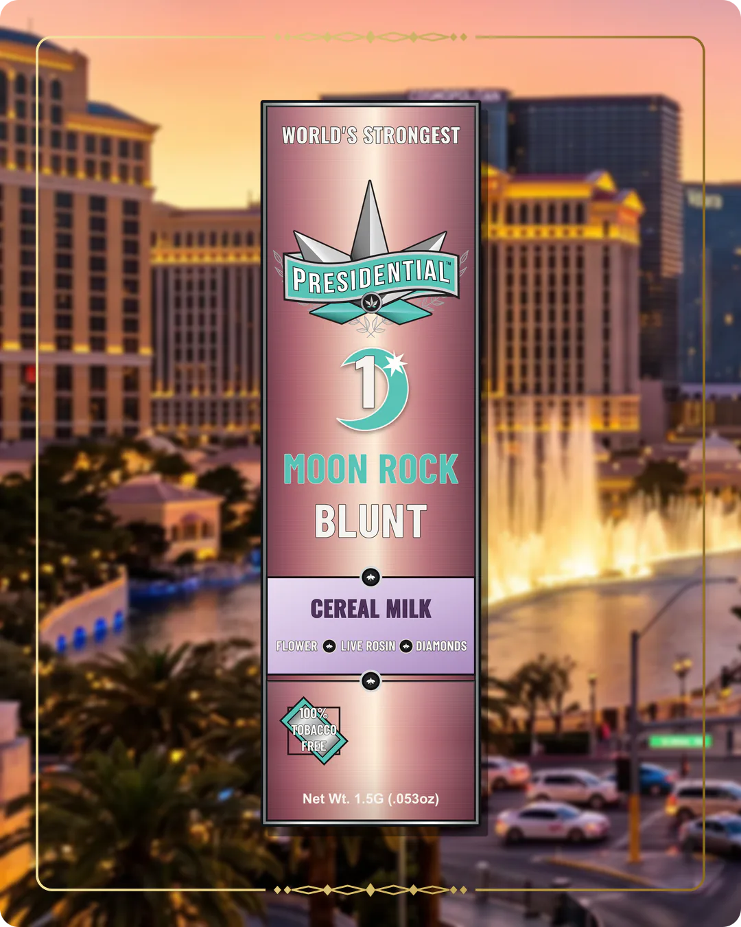 Cereal Milk Presidential Rose Gold Moon Rock Blunt for the Nevada Rose Gold page