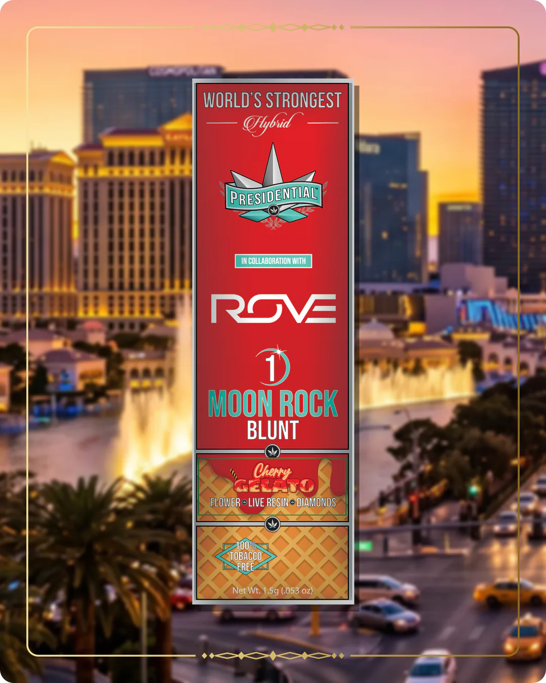 Cherry Gelato Presidential blunt for the Nevada home collection