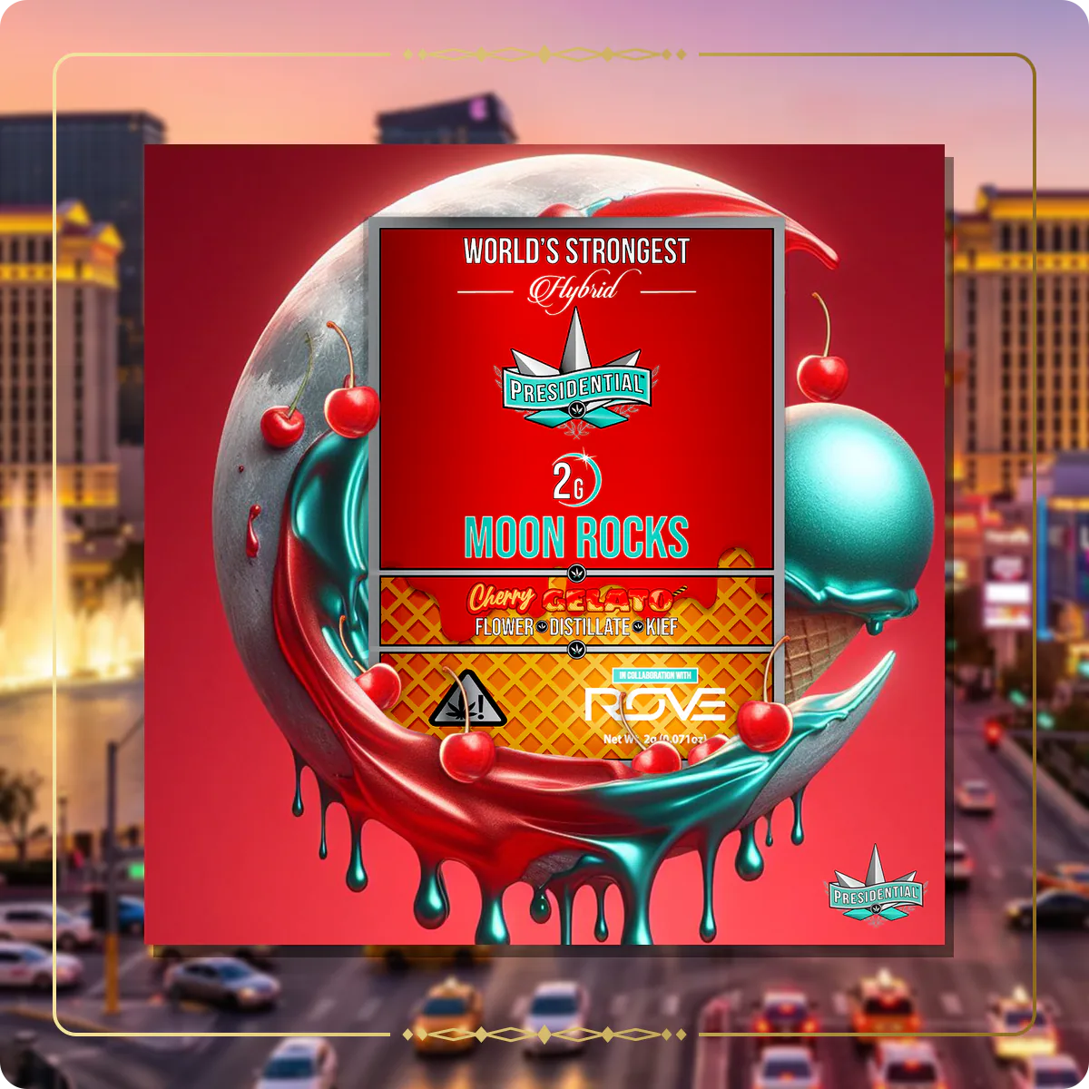 Cherry Gelato Presidential Moon Rock variant 3 for the Nevada Gold page