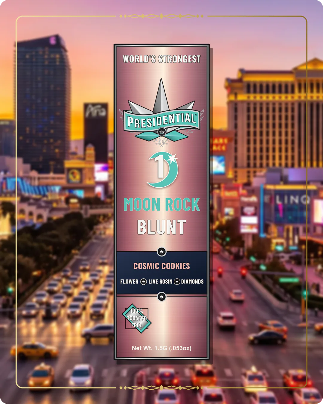 Cosmic Cookies Presidential Rose Gold Moon Rock Blunt for the Nevada Rose Gold page