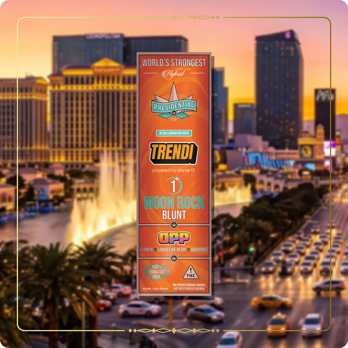 Orange Push Pop Presidential blunt variant 2 for the Nevada Gold page