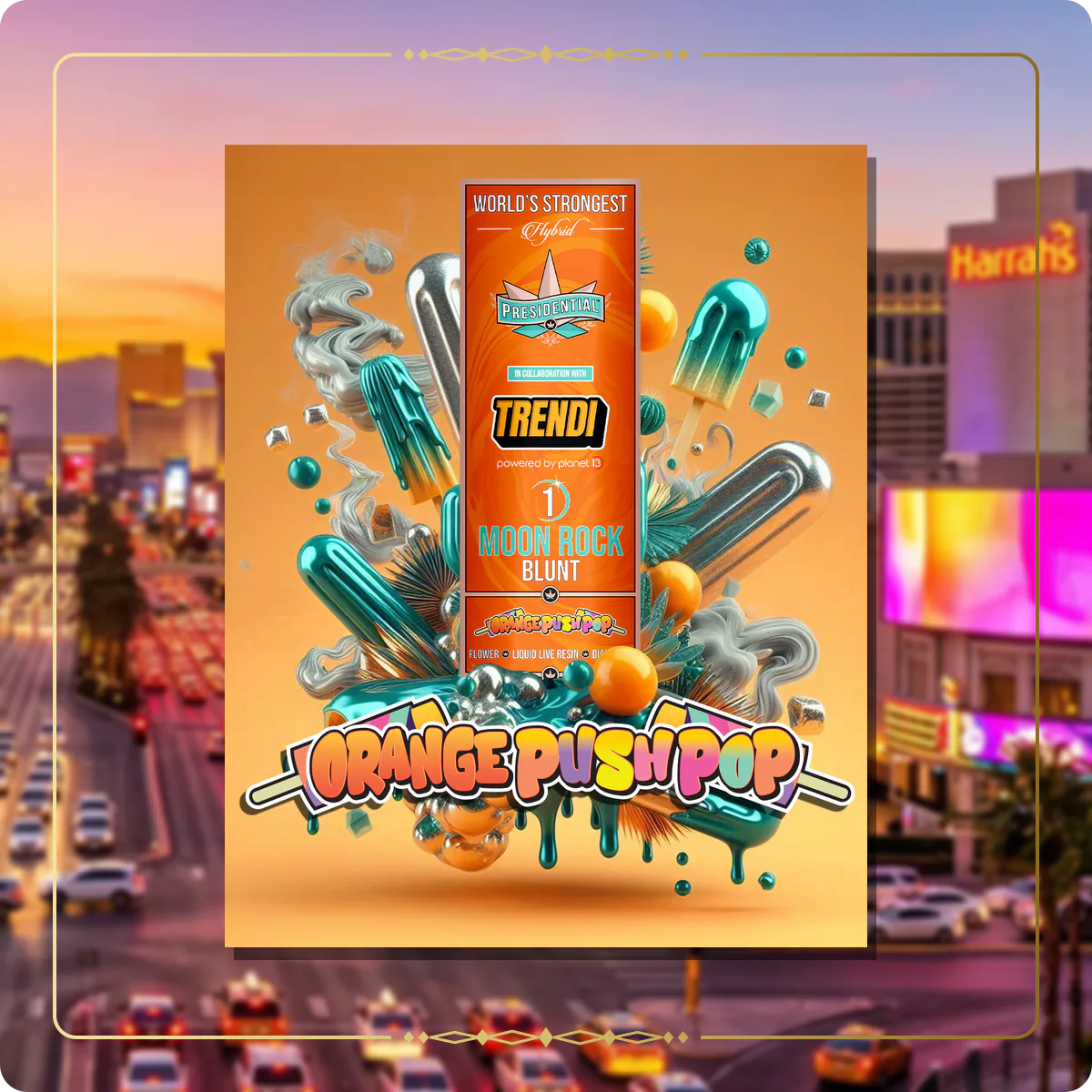 Orange Push Pop Presidential blunt for the Nevada home collection
