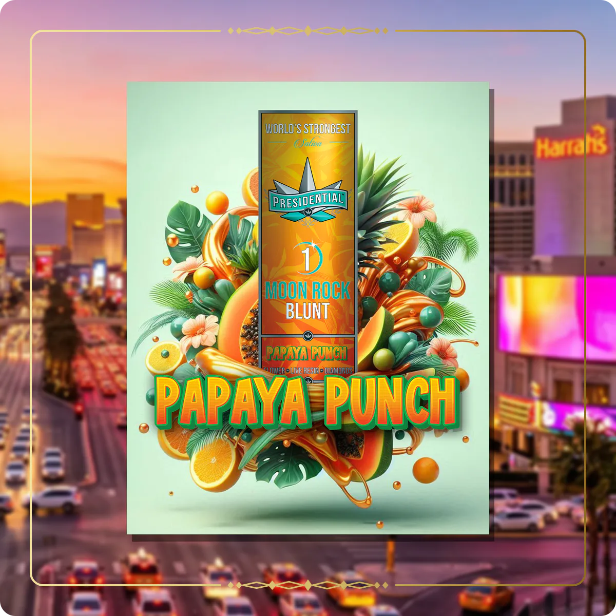 Papaya Punch Presidential blunt for the Nevada Gold page
