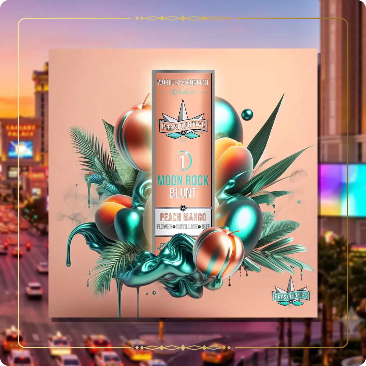 Peach Mango Presidential blunt for the Nevada Silver page