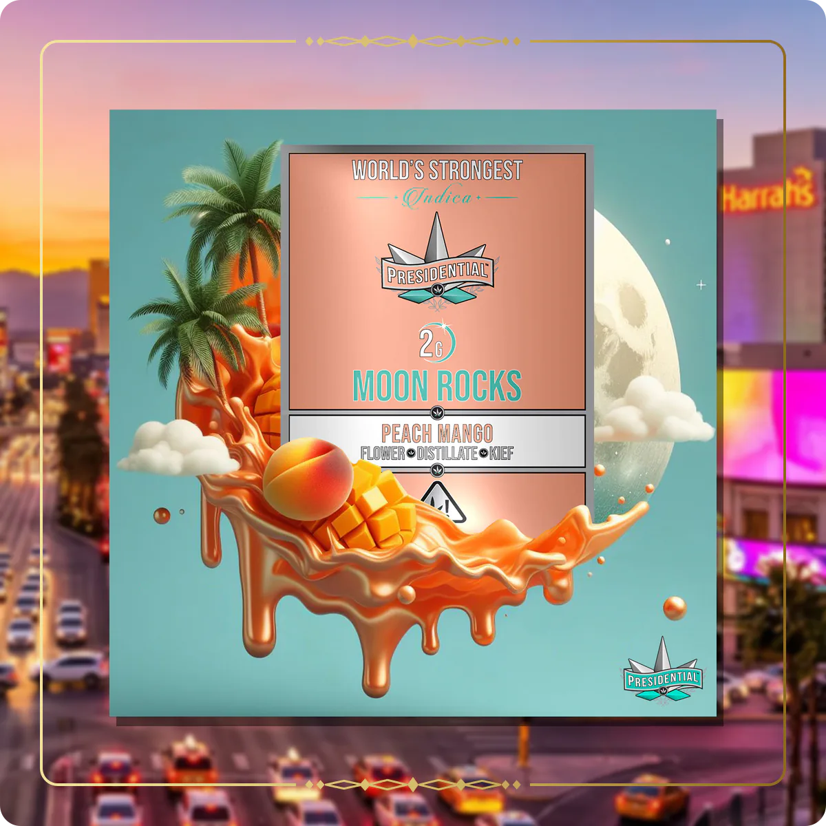 Peach Mango Presidential Moon Rock variant 2 for the Nevada Silver page