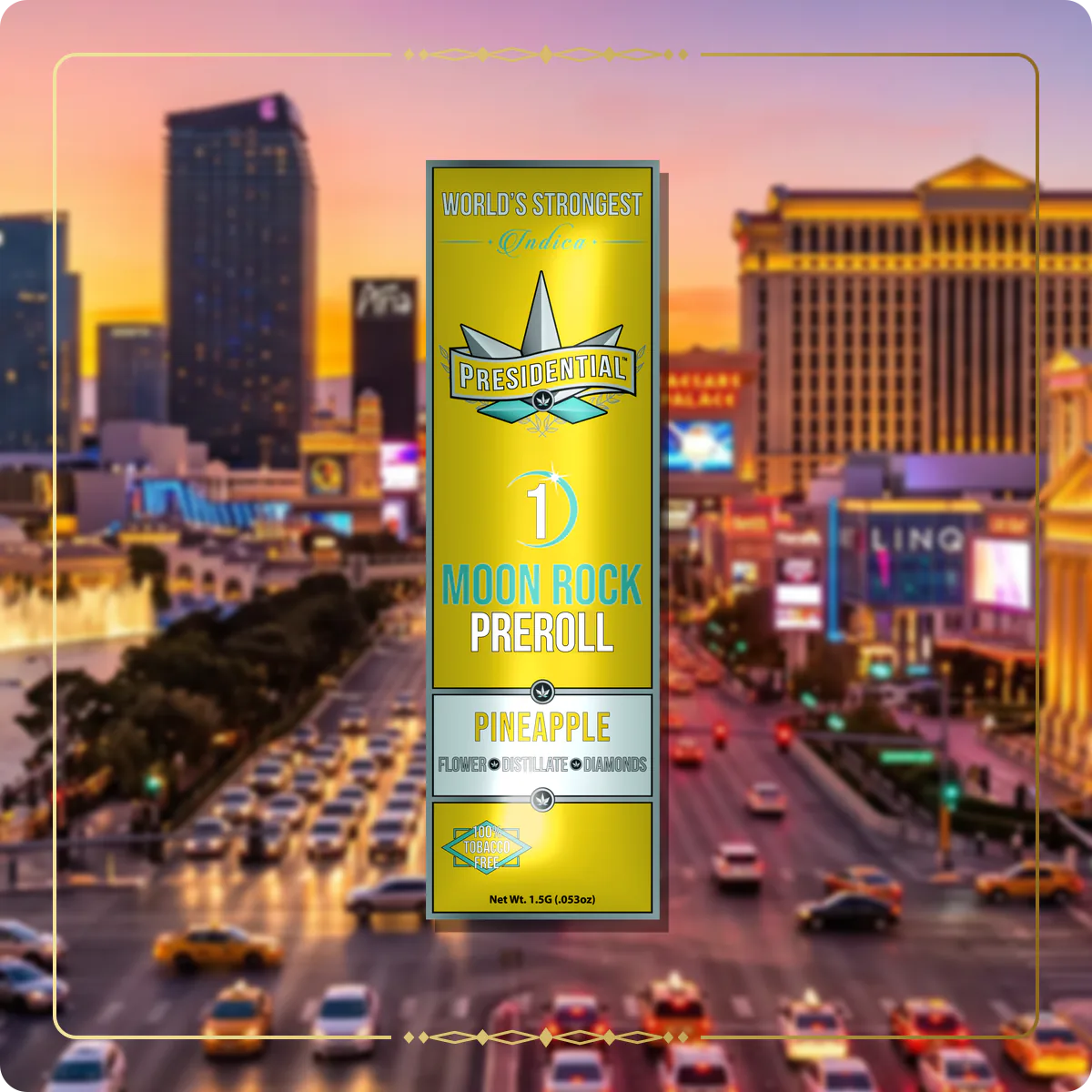 Pineapple Presidential pre-roll for the Nevada Silver page