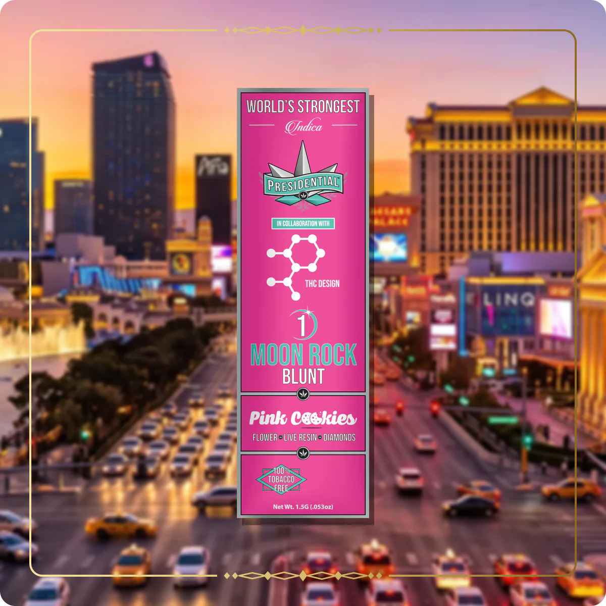 Pink Cookies Presidential blunt variant 2 for the Nevada Gold page