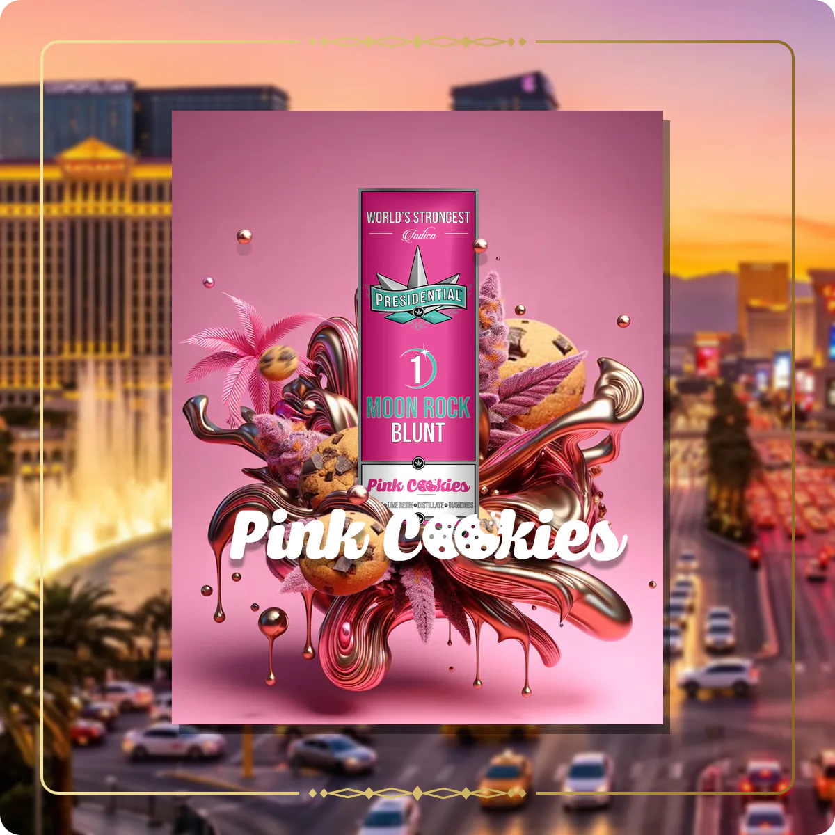Pink Cookies Presidential blunt for the Nevada Gold page