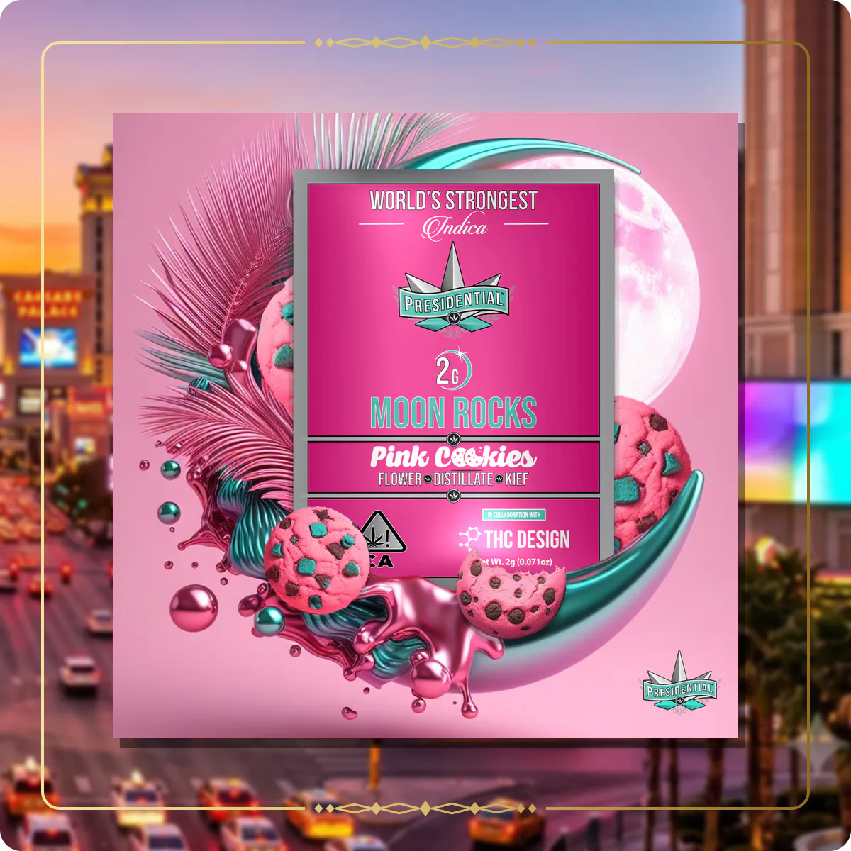 Pink Cookies Presidential Moon Rock variant 3 for the Nevada Gold page