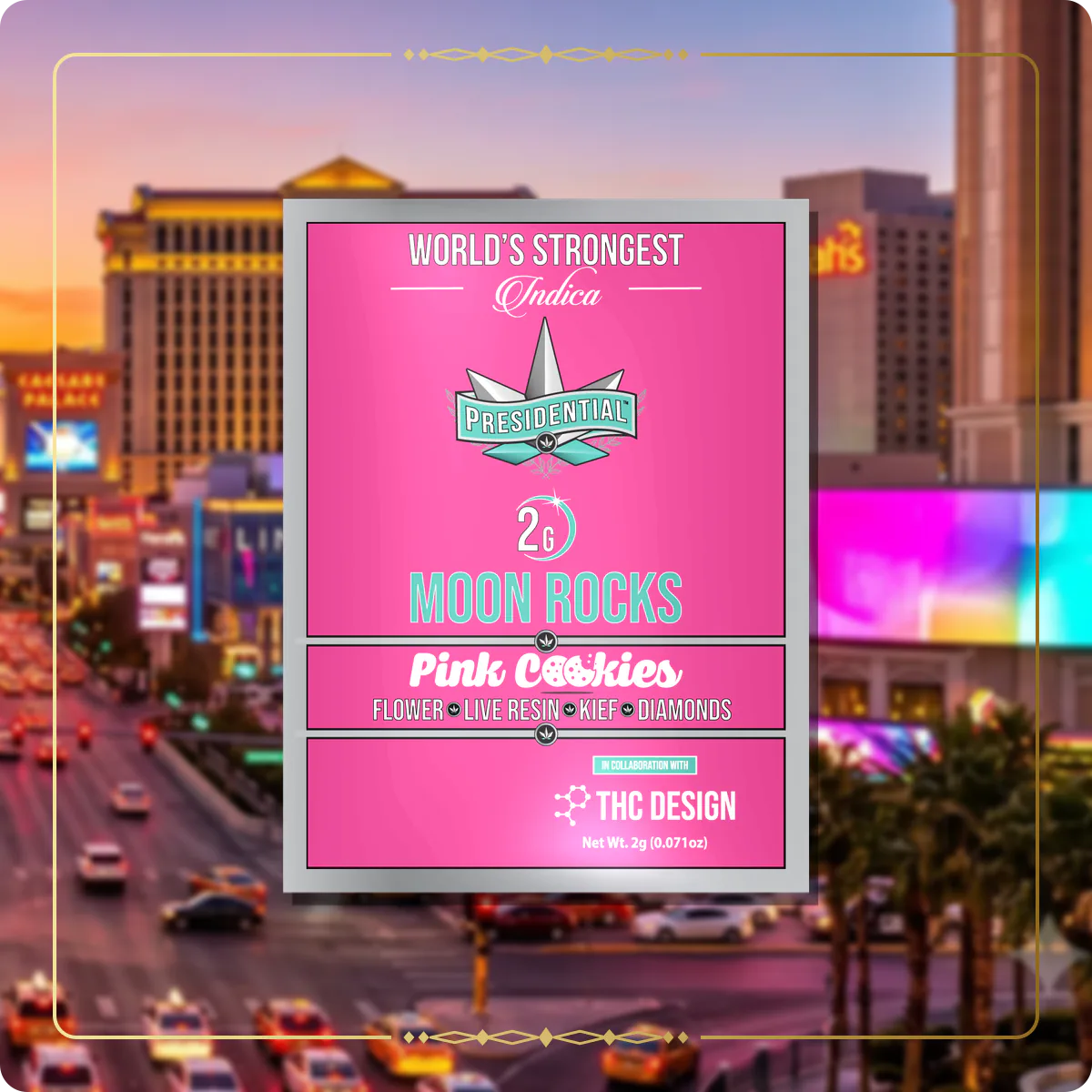 Pink Cookies Presidential Moon Rock variant 2 for the Nevada Gold page