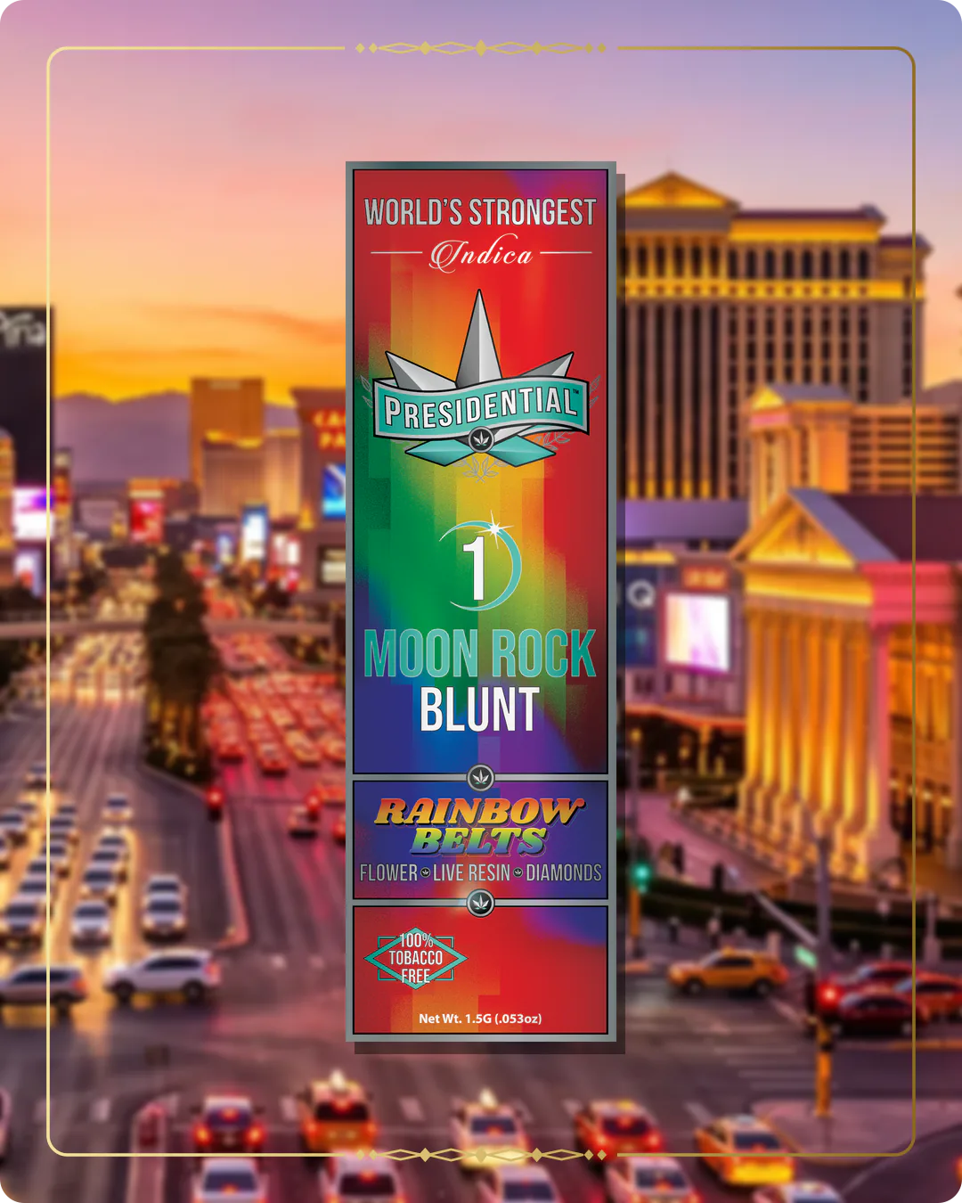 Rainbow Belts Presidential blunt variant 2 for the Nevada home collection