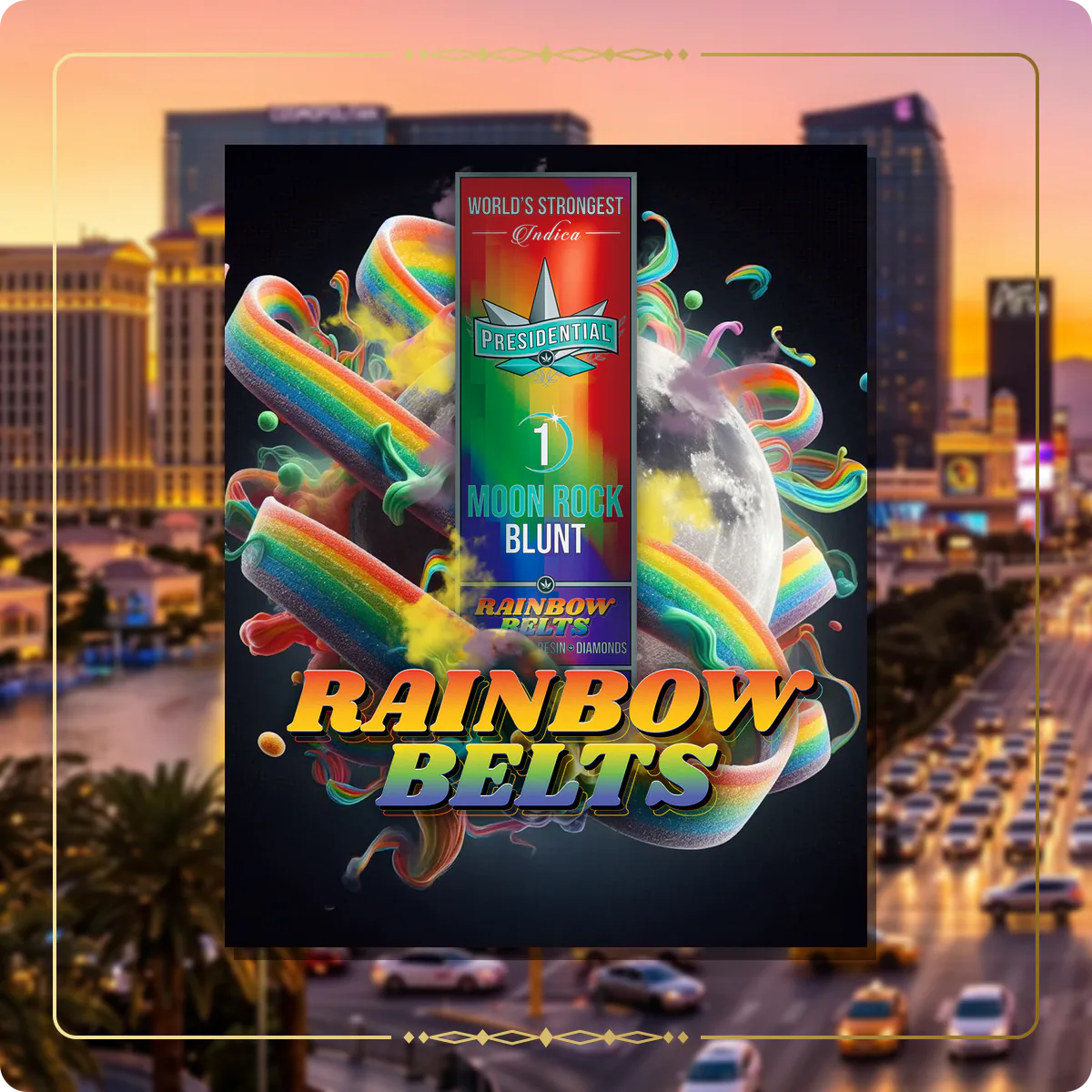 Rainbow Belts Presidential blunt for the Nevada Gold page