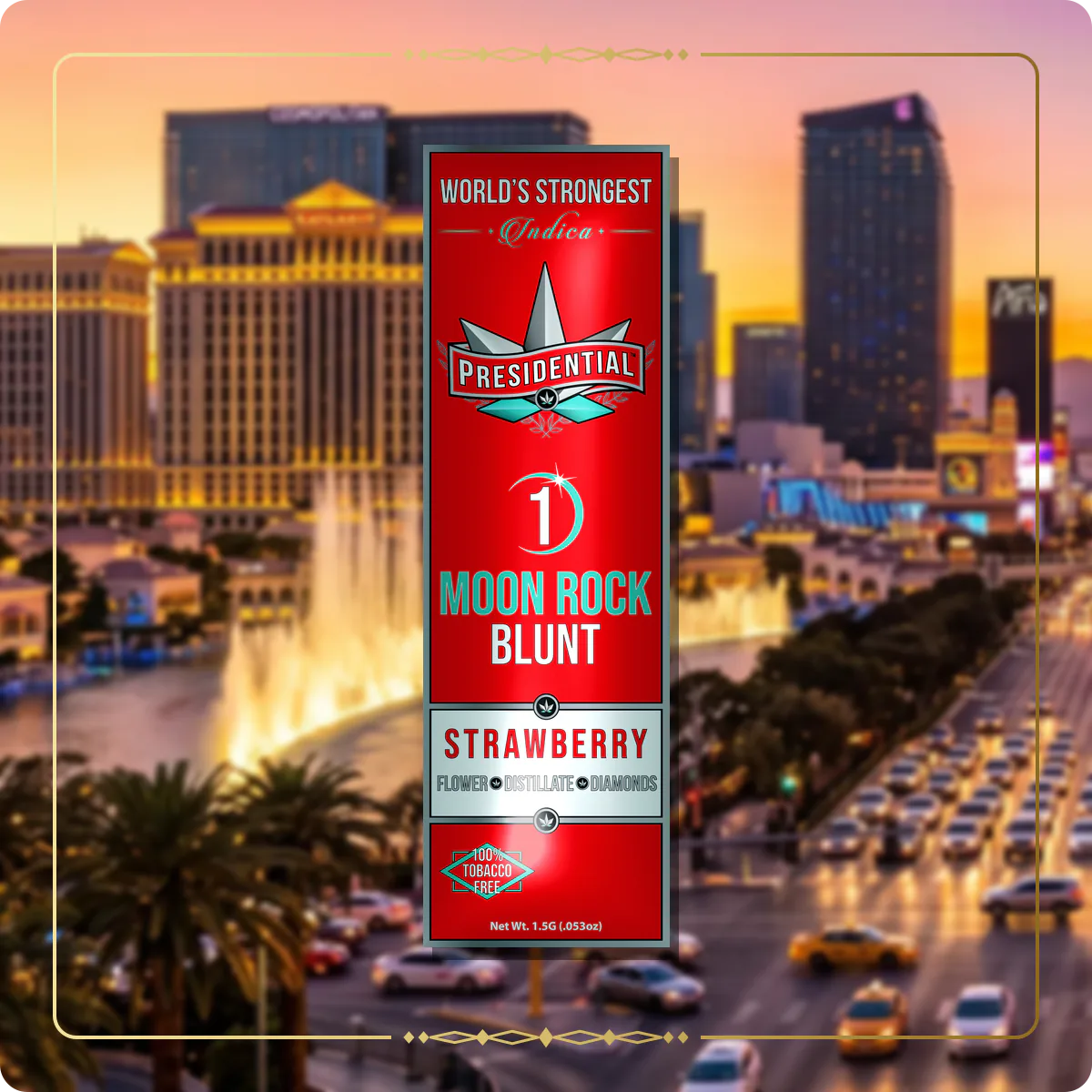 Strawberry Presidential blunt variant 2 for the Nevada Silver page