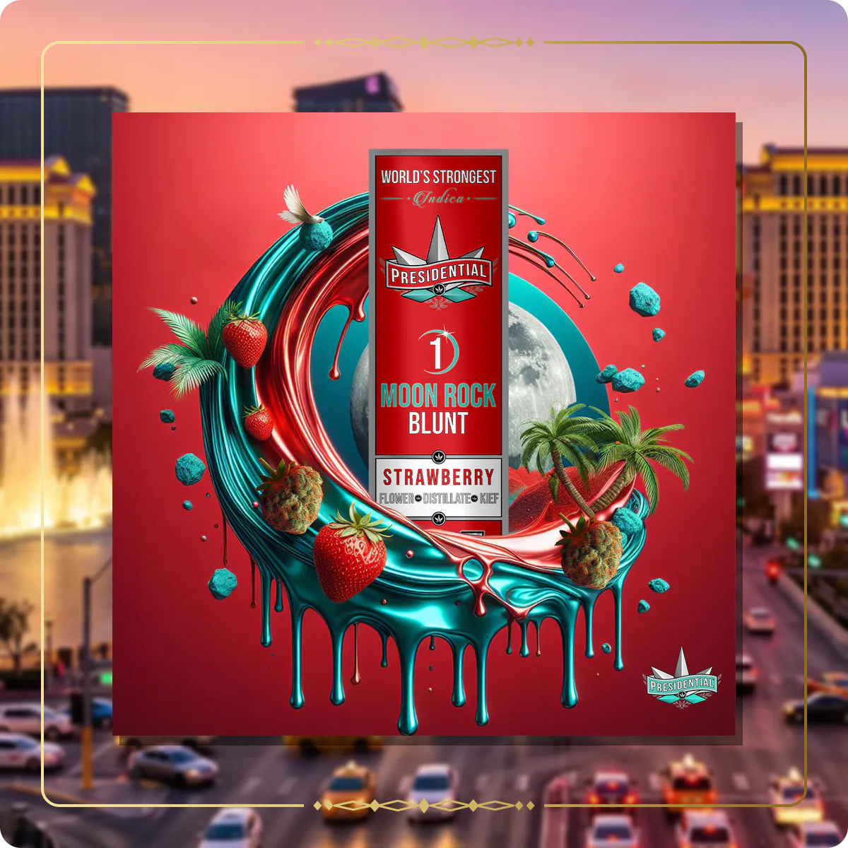 Strawberry Presidential blunt for the Nevada Silver page