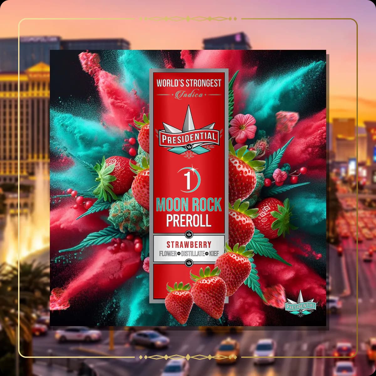 Strawberry Presidential pre-roll variant 2 for the Nevada Silver page