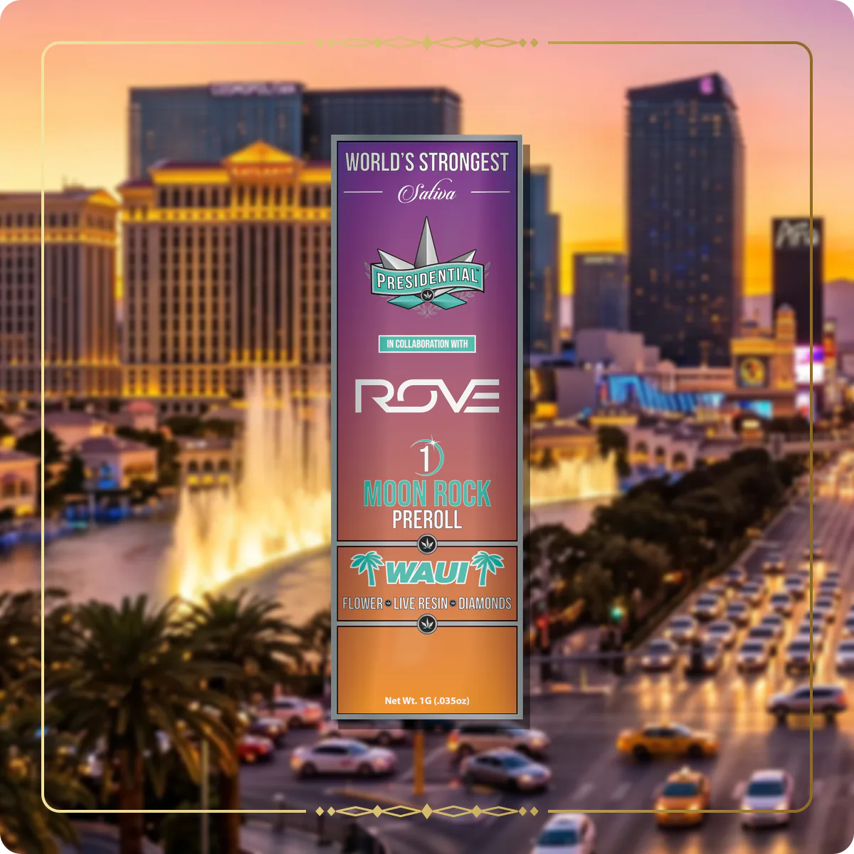 Waui Presidential pre-roll variant 2 for the Nevada Gold page