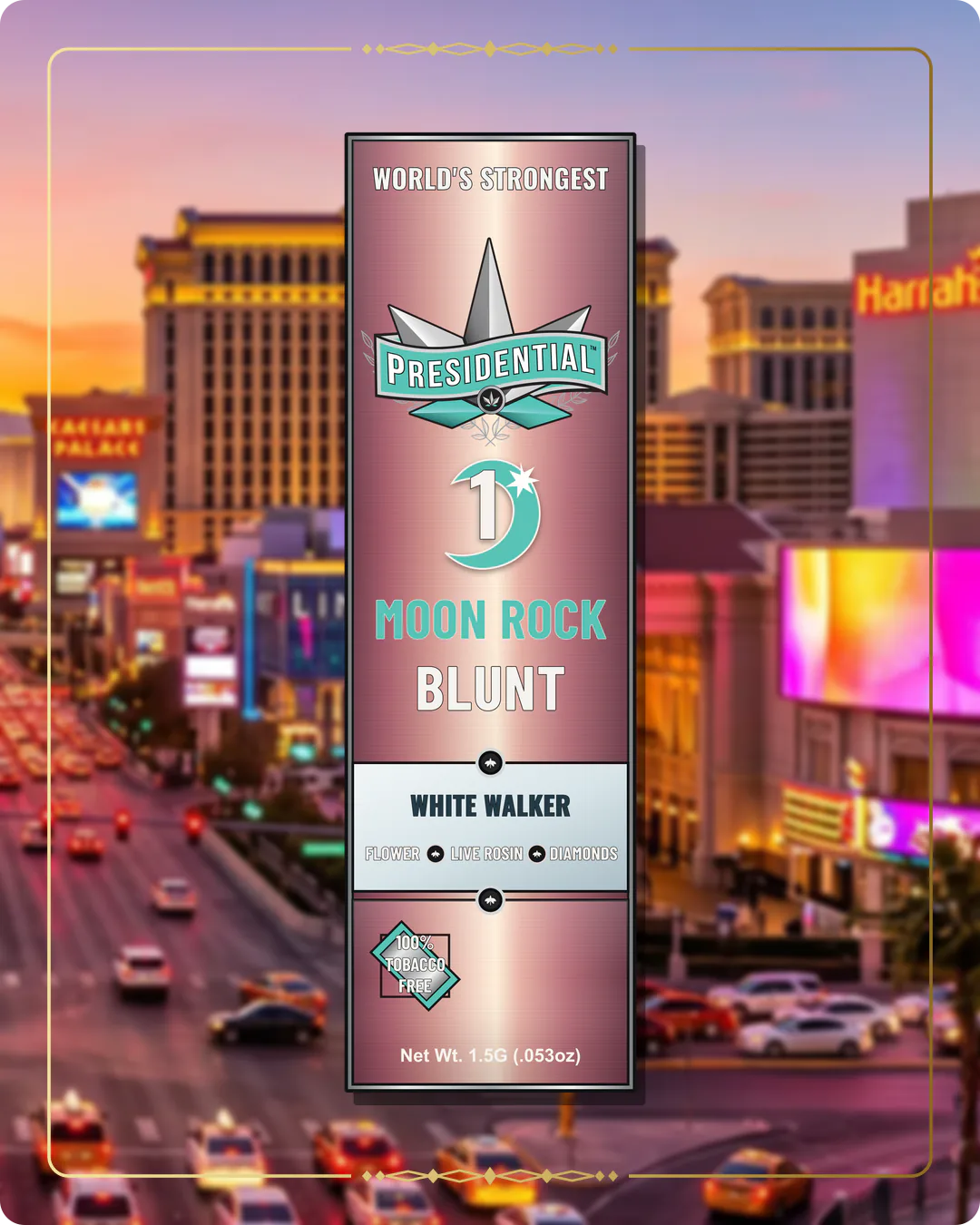 White Walker Presidential Rose Gold Moon Rock Blunt for the Nevada Rose Gold page