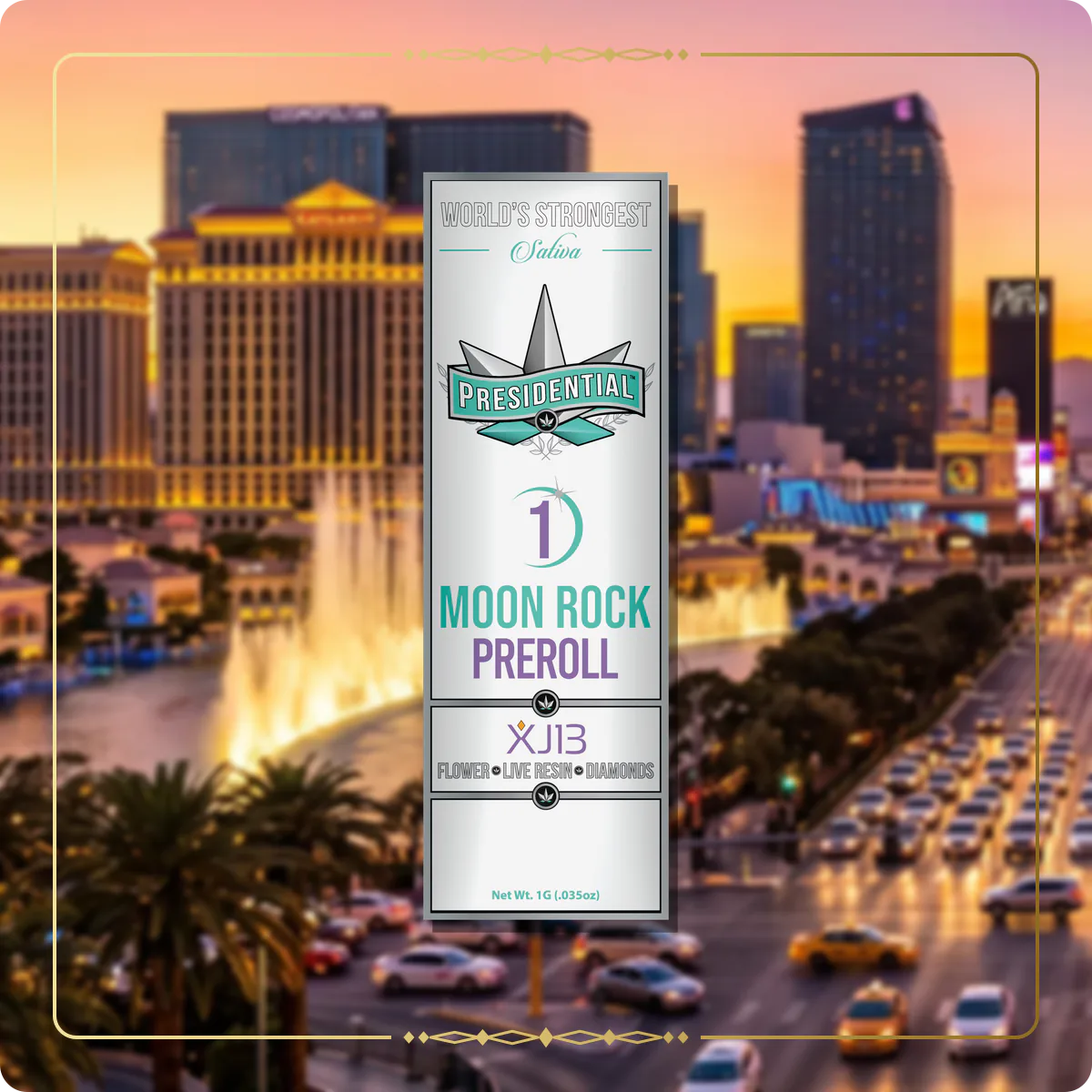 XJ-13 Presidential pre-roll variant 2 for the Nevada Gold page